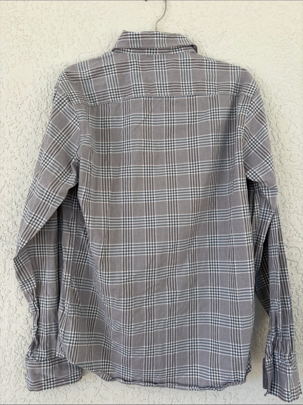 Michael Kors Men's Gray Plaid Dress button down Shirt slim fit size M - Picture 6 of 9